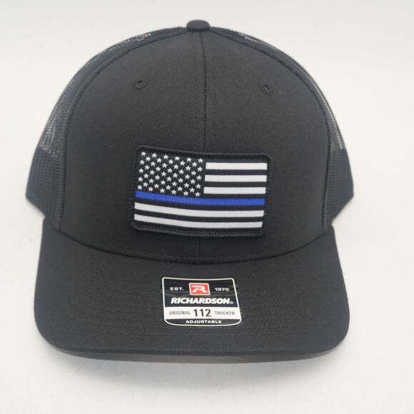 NEW Black Rifle Coffee Thin Blue Line Trucker Hat Adjustable Snapback BRCC - Picture 1 of 16